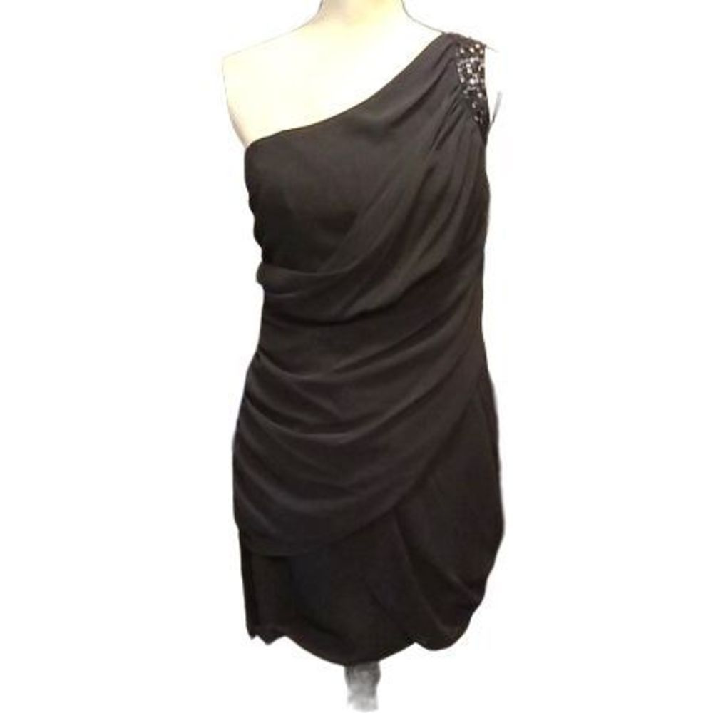 Aqua Dresses Little Black Off‎ The Shoulder Dress Women's Size 8